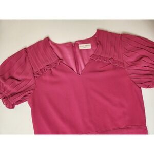 Rachel Parcell Pink Tiered Puff Sleeve Dress Womens Size Small‎